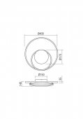 APLICA /PLAFONIERA  TORSION  LED 22W D400 4000K SAND WHITE 