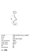  LAMPA TORSION  LED 24W 3000K BRONZE 