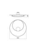 PLAFONIERA TORSION  LED 30W D550 4000K BRONZE  REDO