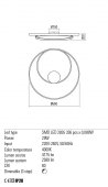 PLAFONIERA TORSION  LED 30W D550 4000K BRONZE  REDO