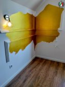 Vopsea decorativa Duomo, Ferrara Design, culoare aurie, pe baza de apa, pentru interior, 4 L